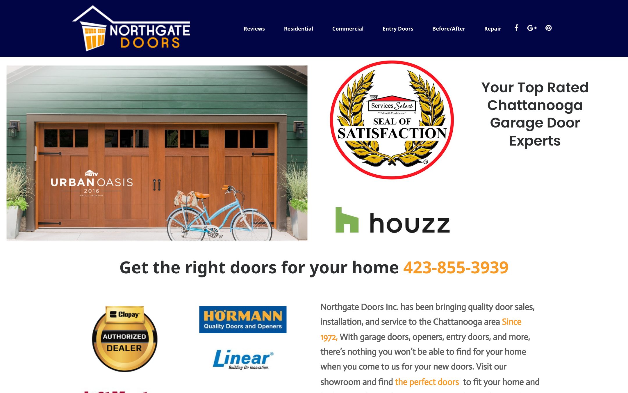 Current Northgate Doors website